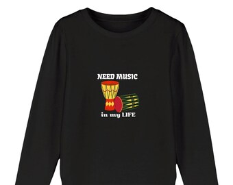 Need music in my life children's sweatshirt