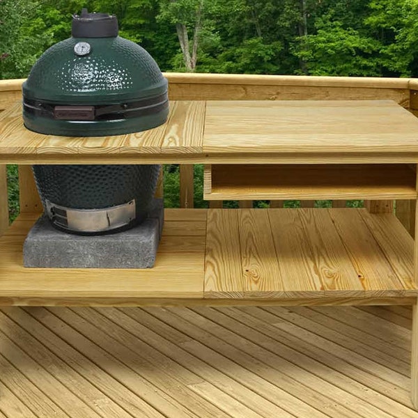 Woodworking Plans for a beautiful Green Egg Cooking Table