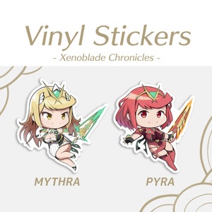 Xenoblade - Mythra & Pyra-vinylstickers