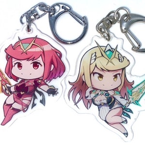 Xenoblade - Mythra & Pyra Acrylic Charms