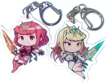 Llavero acrílico de Mythra Pyra de Xenoblade - Charm para bolso estilo anime Ita