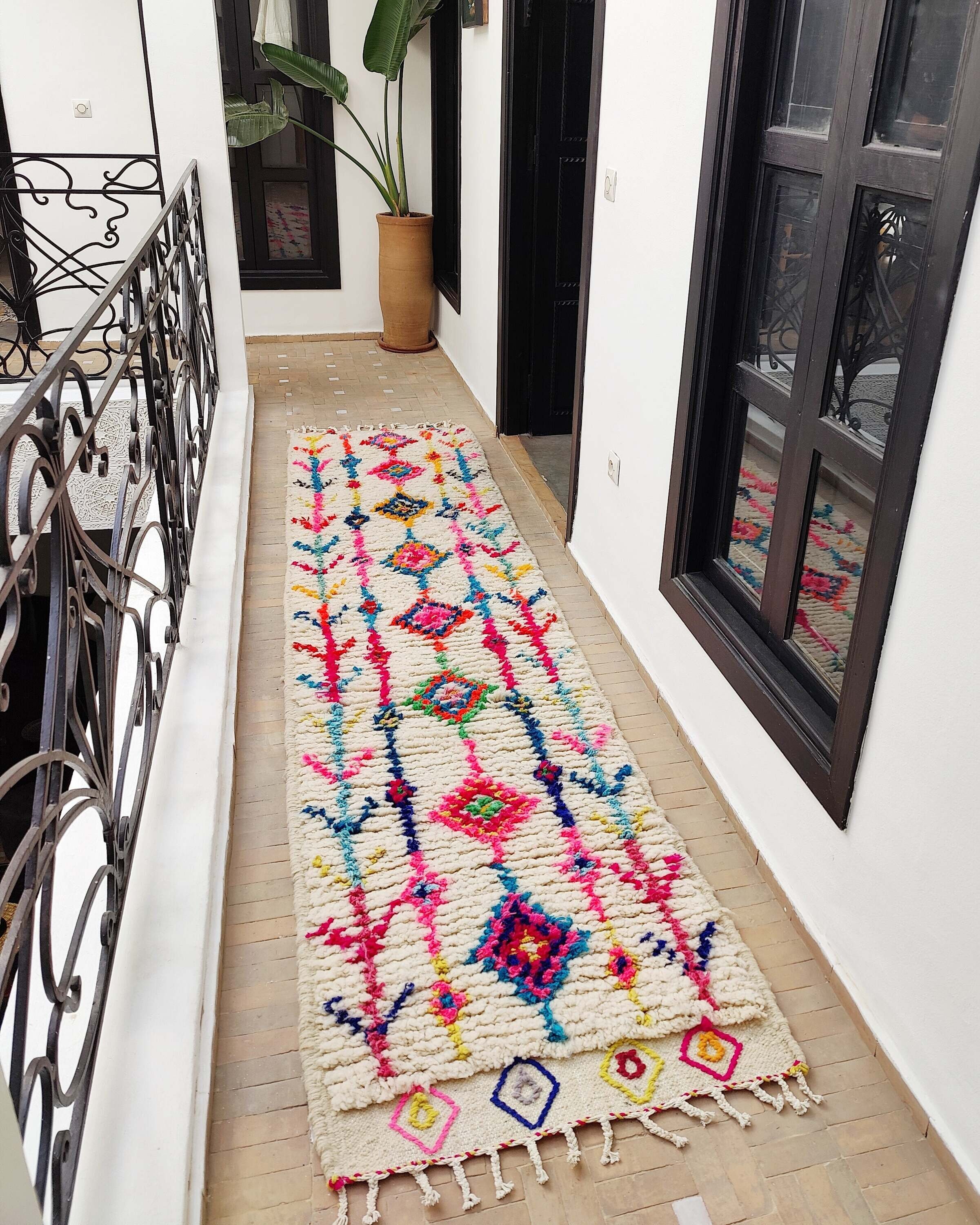 Tapis Marocain noué à la main - ca. 1950 - 190x110cm