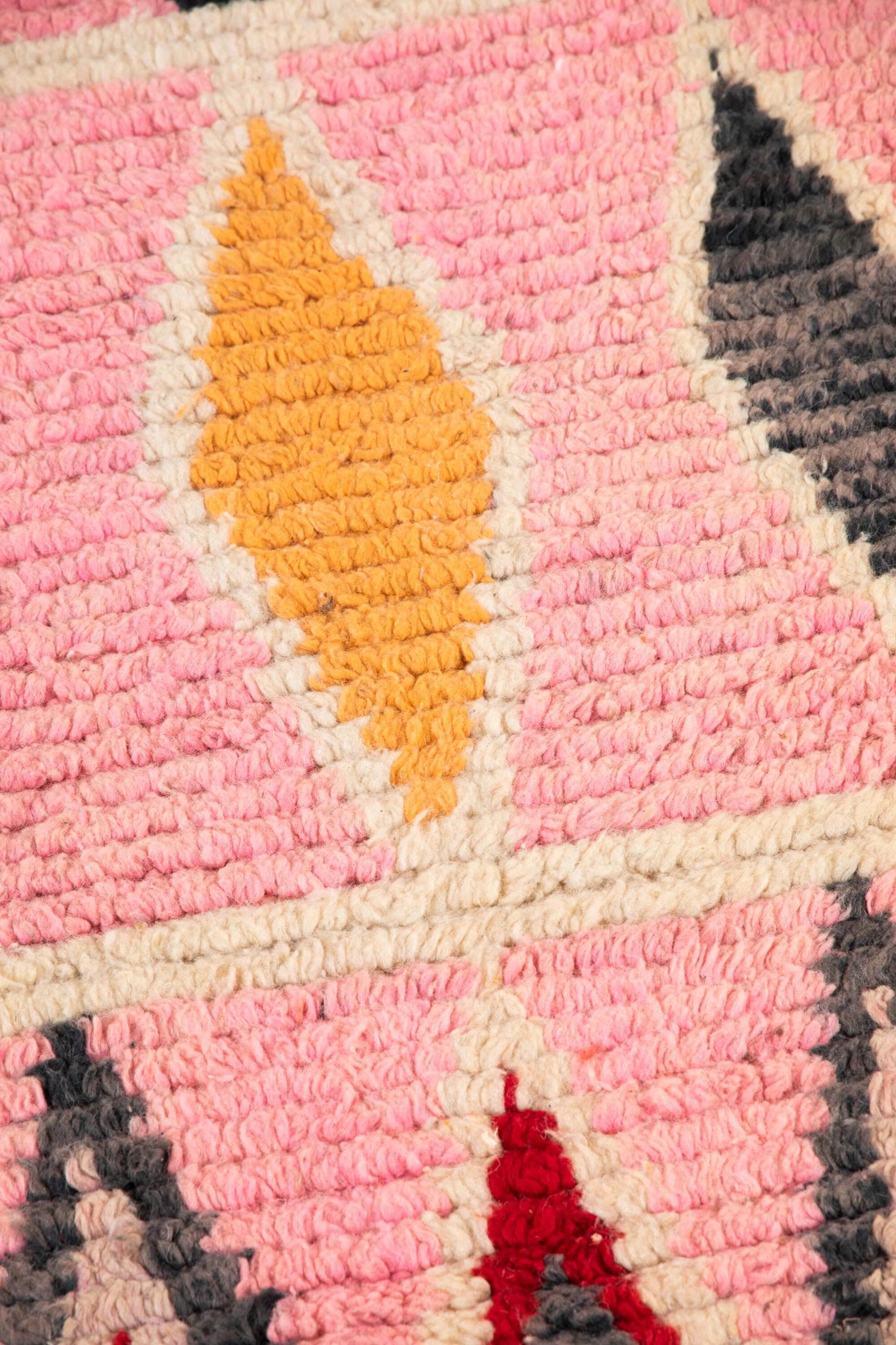 Custom Pink Berber Runner Rug Bohemian Boujaad & Authentic Carpet ...