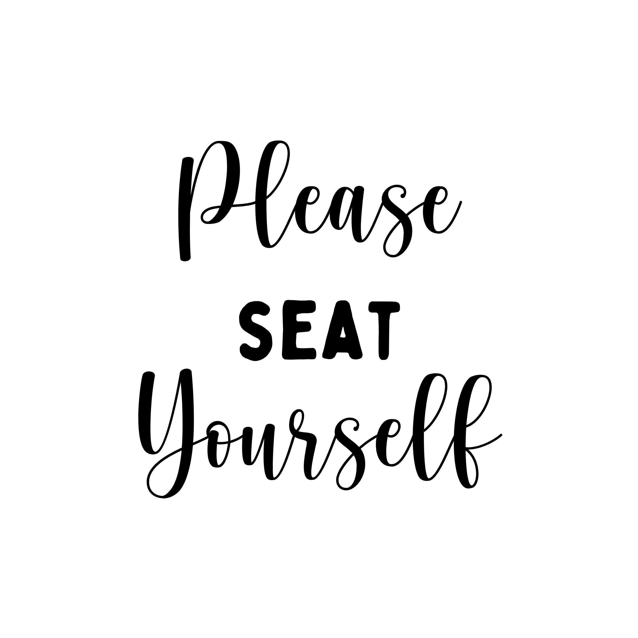 Please Seat Yourself Printable-bathroom Funny Printable 4"x 4" Download ...