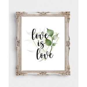 Love Is Love Downloadable-11&quot;x 14&quot; Printable-Love Instant Download-Downloadable-Wedding Download