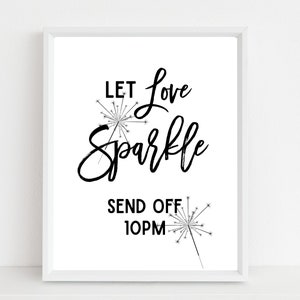 Let Love Sparkle Printable-Downloadable Wedding Sparkler Printabe-6&quot;x 8&quot; and 8&quot;x 10&quot; Digital Download-Sparkler Printable-10PM Downlaod