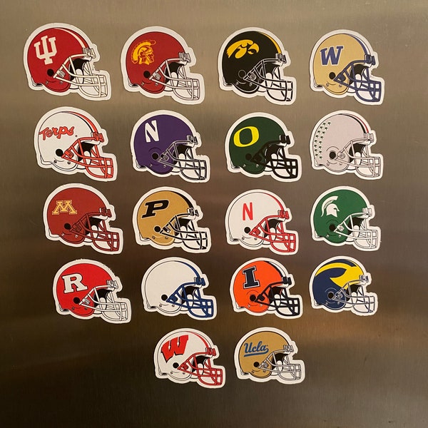 NCAA - BIG 10 Football Helmets - 18 Magnets