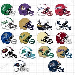 NCAA - American Athletic Football Helmets - 18 Magnets - Etsy