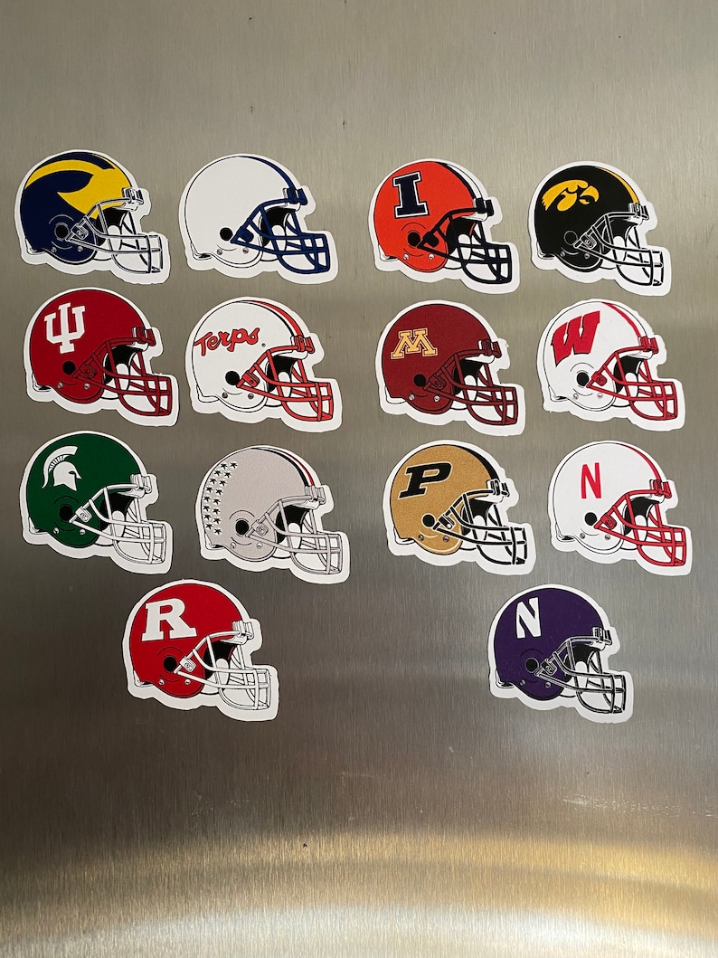 NCAA BIG 10 Football Helmets 14 Teams 18 Etsy