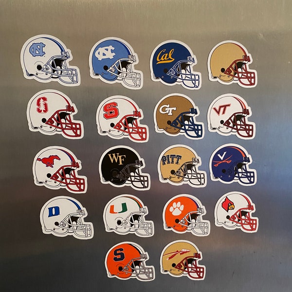 NCAA - ACC Football Helmets - 18 Magnets