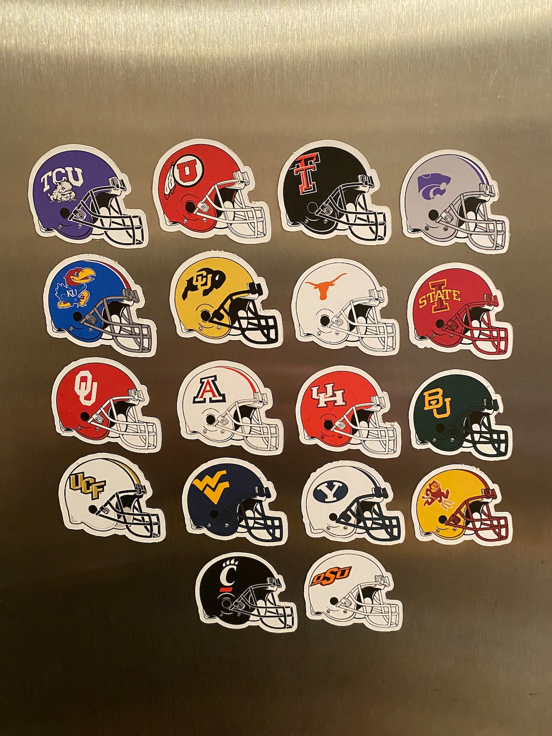 NCAA BIG 12 Football Helmets 18 Etsy