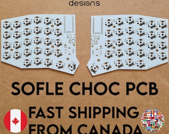 Split Ergonomic White (Low Profile) Sofle Choc v2.1 Keyboard PCB