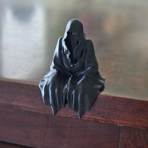 3 Sizes Sitting Grim Reaper Figurine For Halloween Ghost Decor Witchy Home Decor Goth Decor For Halloween Decoration Bookshelf Decor