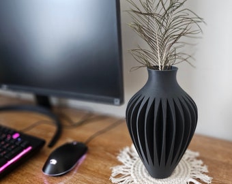 Wave Vase No.2 Modern Minimalist 3D Printed Indoor Home Decor Boho Planter