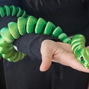 3 Sizes 35&quot; Articulating Ball Python Snake 3D Printed Fidget Toy Desk Toy Reptile Gift for Snake Lover