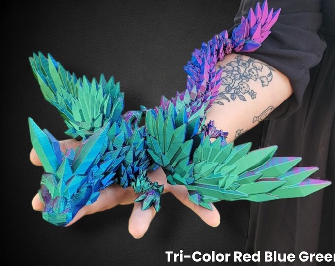 3d Printed Toy Articulating Flexi Dragon Imperial Dragon Flexi