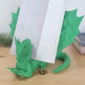 Winged Dragon Book Display Bookshelf Decor Librarian Gift For Fantasy Mythical Home Library Decor Dragon Gift For Book lover