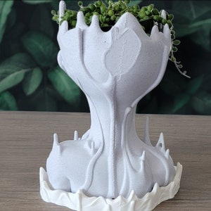 Très grande jardinière de méduse, tête de déesse femme fondue avec trou de drainage Plantes d'intérieur Cadeau de décoration d'intérieur pour amateur de plantes image 2