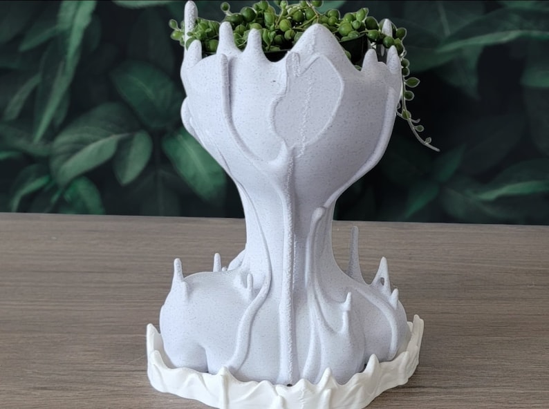 Très grande jardinière de méduse, tête de déesse femme fondue avec trou de drainage Plantes d'intérieur Cadeau de décoration d'intérieur pour amateur de plantes image 2