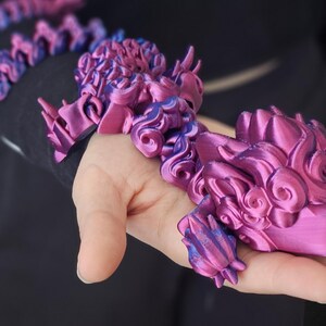 27.5" Articulating Flexi By Torua3D 026 Dragon Fidget Toy  Fidget Toy 3D Printed Gift For Dragon Lover 3D Printed Chinese Dragon