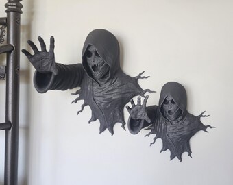 Void Reaper Wall Sculpture – Grim Reaper Skull Wall Decor, Gothic