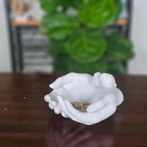 Hand Tray Catch All Tray Contemporary Home Decor Gift For Her Entry Way Key Holder Decorative Tray Ring Housewarming Gift