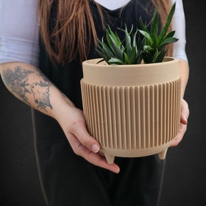 Ellwood (6.5, 4.5, 2.5) Large Indoor Planter With Drainage Boho Gift For Planter Lover Modern Minimalist Home Decor Housewarming Gift
