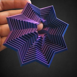 Noisy Fractal Fidget Star Fidget Tornado Sensory Fidget Pin Toy Stim 3D Printed Toy For Adult Gift For Kid