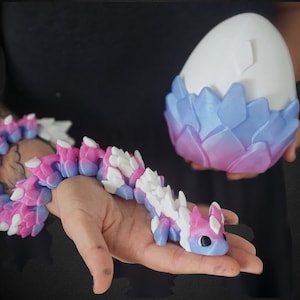 18&quot; RubiKuro and Egg Kawaii Crystal Dragon Gift For Her Fidget Toy Layer In Green Dragon Desk Buddy