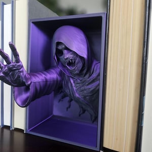 Void Reaper Book Nook Gift For Book Lover Librarian Gift For Fantasy Book Club Reader Gifts For Him Bookish Gift Grim Reaper Goth Book Decor