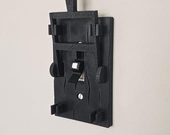 Cubierta de interruptor de luz de Frankenstein: placa de pared de monstruo impresa en 3D, decoración de terror gótico, decoración de habitación espeluznante, regalo único para fanáticos de Halloween