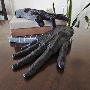 Articulating Severed Hand Prop – Poseable Creepy Human Hand, Halloween Horror Decor, Gothic Display Piece