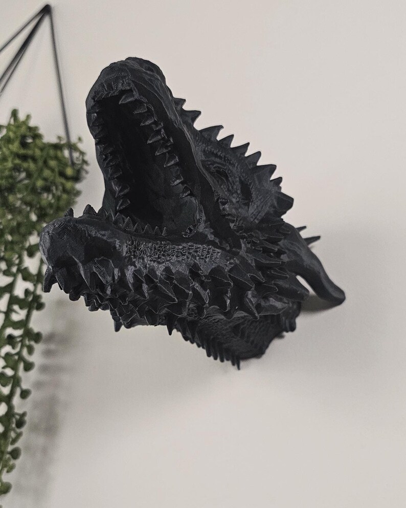 Dragon Headphone Stand Wall Mount – 3D Printed Dragon Wall Holder for ...