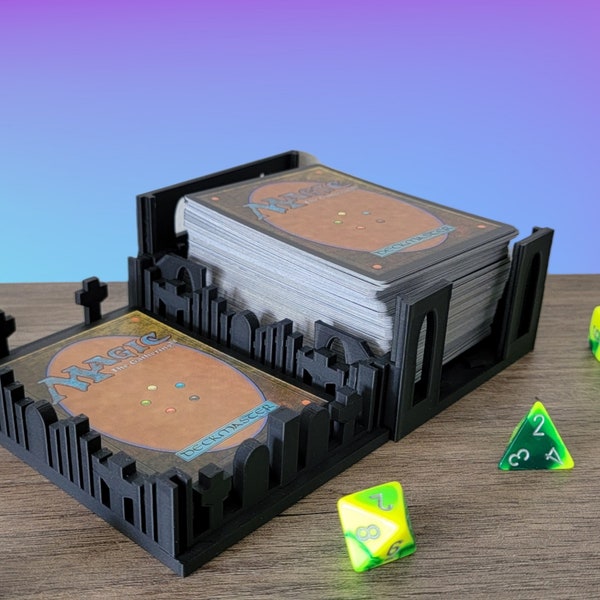 Table Top Gaming Card Holders, Library and Graveyard Trays, TTRPG,  3D Printed