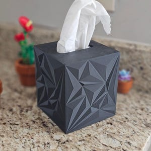 Geometric Tissue Box Holder 3D Printed Home Decor Tissue Storage Box Tissue Box Holder Sofa Tissue Box Cover Bathroom Decor Housewarming