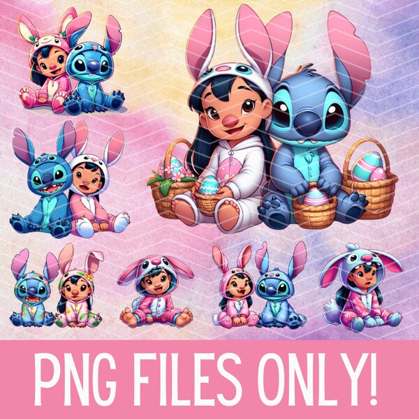 7 Easter costume blue Alien and girl PNG Designs | Downloadable Digital File Bundle, Cute Alien in bunny costume Designs PNG Bundle Digital