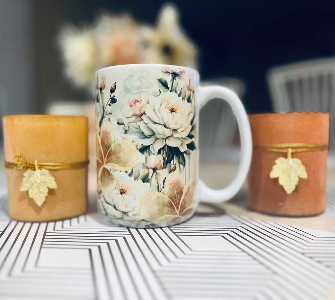 Sentimental Spring Mugs Spring Inspired Mugs, Flowers, Pastel, Gift for Her, Flower Garden ...
