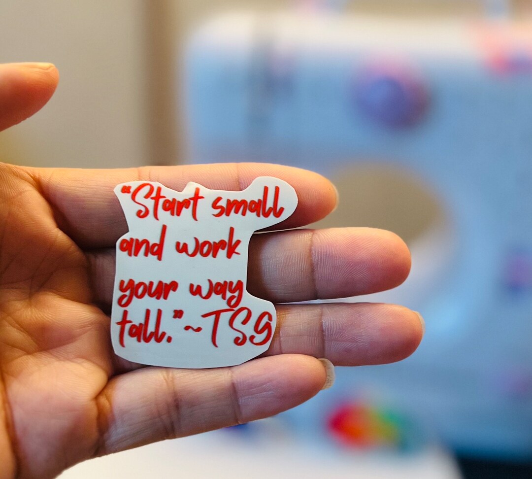 Start Small and Work Sticker, Book Sticker, Inspirational Gift, for ...
