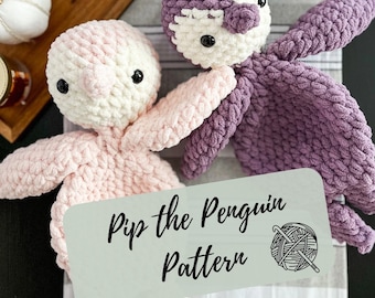 Pip the Penguin PATTERN - Crochet Penguin Snuggler Pattern
