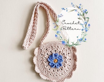 Maya Toddler Purse Crochet Pattern - Forget-Me-Not Toddler Purse Crochet Pattern - Flower Toddler Purse - Spring Toddler Purse Pattern