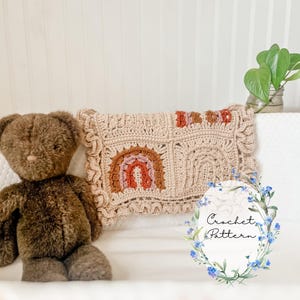 Rory Lovey Crochet Pattern - Rainbow Granny Square Crochet Pattern - Rainbow Lovey Pattern - Rainbow Baby Blanket Pattern