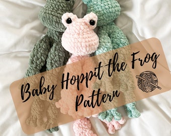 BEBÉ Hoppit la Rana - PATRÓN - Patrón de Snuggler de Rana de Ganchillo