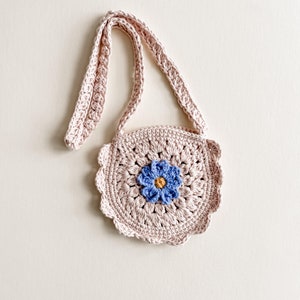 Maya Toddler Purse Crochet Pattern Forget-Me-Not Toddler Purse Crochet Pattern Flower Toddler Purse Spring Toddler Purse Pattern image 2