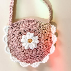 Maya Toddler Purse Crochet Pattern Forget-Me-Not Toddler Purse Crochet Pattern Flower Toddler Purse Spring Toddler Purse Pattern image 3