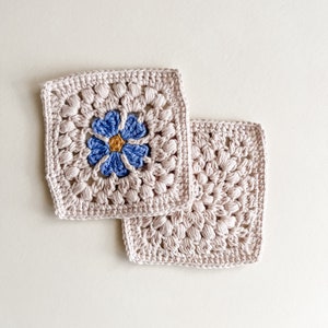 Maya Lovey Crochet Pattern Forget-Me-Not Granny Square Crochet Pattern Forget-Me-Not Lovey Pattern Forget-Me-Not Baby Blanket Pattern image 5