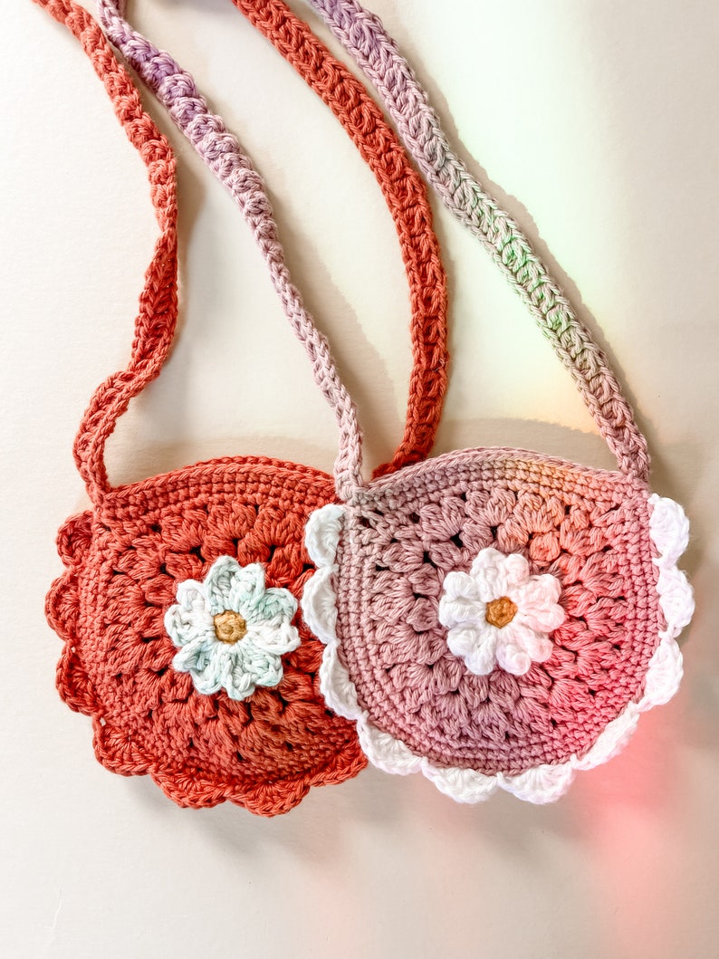 Maya Toddler Purse Crochet Pattern Forget-Me-Not Toddler Purse Crochet Pattern Flower Toddler Purse Spring Toddler Purse Pattern image 10