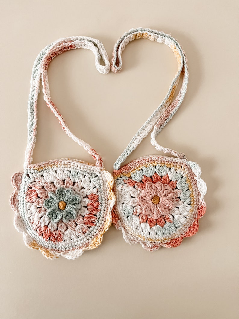 Maya Toddler Purse Crochet Pattern Forget-Me-Not Toddler Purse Crochet Pattern Flower Toddler Purse Spring Toddler Purse Pattern image 5