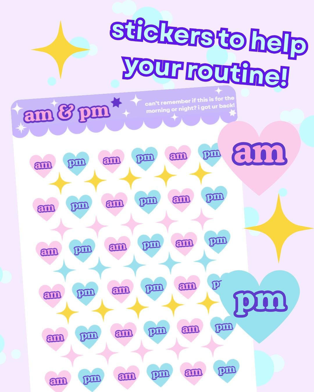 Skincare Routine Stickers | Organize Your Routine & Planner ...