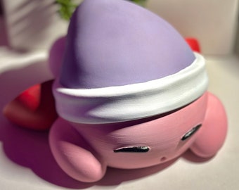 Large Sleepy Kirby Collectable - Shelf Sitter - Hand-Painted