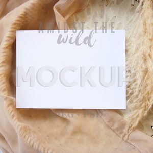 Maquette de carte Boho, maquette d'invitation terreuse, maquette de carte d'objet intelligent 5x7